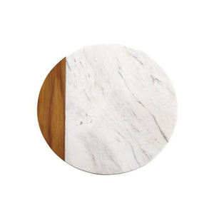 Tabla de cortar redonda de mármol y madera blanca en Venta caliente eco, tabla de cortar - Product Image 1