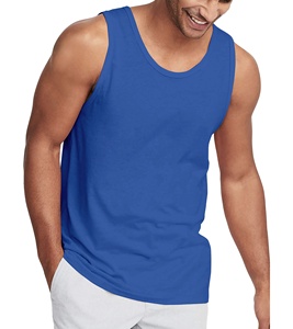 Logo Custom Plus Size Gym Fitness Sports Workout Athletic Running Training Muscle Cotton <b>Stringer</b> Crop <b>Vest</b> Tank Top for Men - Product Image 1