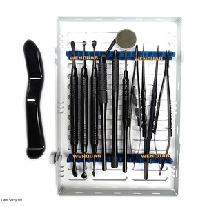 Juego de 11 Piezas de Instrumentos Dentales Periodontales de Acero Inoxidable Negro para Uso Profesional, Fabricante Wenquar 2026 - Product Image 5