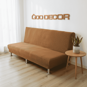 Housse de canapé-lit en polaire, douce et confortable, respirante, motif uni, style simple, motif floqué, couleur personnalisée - Product Image 5