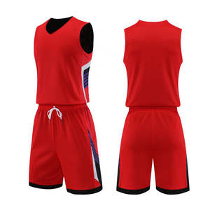 Ensemble de maillots de basket-ball réversibles pour hommes grande taille imprimés bon marché personnalisable 100% polyester respirant vêtements de sport d'entraînement - Product Image 1
