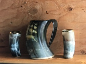 Handcrafted <b>Beautiful</b> Durable Eco-Friendly Viking Horn <b>Mugs</b> Glasses Religious Buffalo Horn Decorations for Home Drinking Rituals - Product Image 3