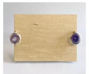 Bandeja de madera para servir té, accesorio de anidación con mango de piedra de ágata, estilo rústico de madera personalizado, Color Eco - Product Image 3