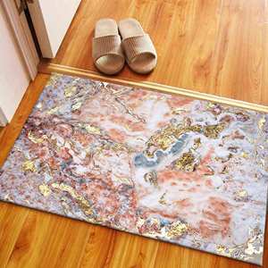 Alfombra con Estampado de Mármol Brillante: Tonos Suaves, Antideslizante, Decoración del Hogar, con Pelo Suave - Product Image 5