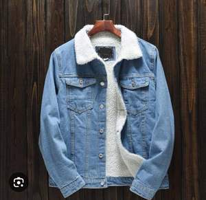 Veste en jean boutonnée pour homme, design personnalisé OEM, haute qualité, 100% coton, streetwear avec fourrure, veste personnalisable tendance - Product Image 2