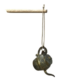 Hoja dorada Vinathe antigua Acabado Metal Material de hierro Bastón de riego Árbol de Navidad Decoración colgante - Product Image 1
