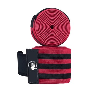 Rodilleras elásticas personalizables y envolturas para sentadillas Entrenamiento físico para hombres Levantamiento de pesas Rodilleras cruzadas con logotipo - Product Image 2