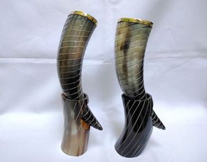 Best Quality New Polished Buffalo Horn Viking <b>Drinking</b> Horn Handmade Natural Animal Style <b>Stand</b> Eco-Friendly NATURAL CRAFT - Product Image 1