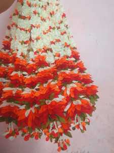 มาใหม่แบบดั้งเดิมหลากสี100ชิ้นพวงมาลัยผ้าดอกไม้แขวนสำหรับตกแต่งงานแต่งงานฉากหลังปาร์ตี้งานอีเว้นท์ Sangeet - Product Image 5