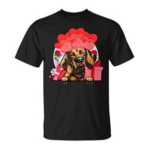 Camiseta con estampado de corazones de perros y flores para el día de San Valentín - Product Image 1