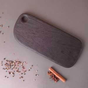 Planche à découper rectangulaire en bois d'acacia brûlé fait main de qualité supérieure, planche à découper en bois massif avec finition brûlée pour la maison et la cuisine - Product Image 1