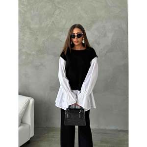 ชุดเสื้อถักลายละเอียดสำหรับผู้หญิง รุ่น 1503 คอลเลคชั่นเสื้อเชิ้ตและเสื้อสเวตเตอร์สุดเก๋ - Product Image 4