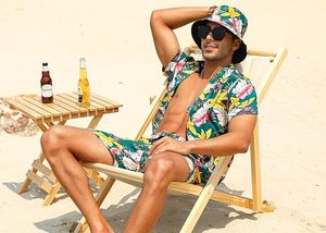 Ensembles de survêtements pour hommes Shorts Polos à fermeture éclair quart de tour Shorts inférieurs Tenues de sport Ensembles de survêtements d'été Ensembles courts décontractés hawaïens Confortables - Product Image 3