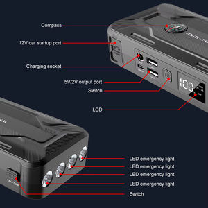 Paquete de Emergencia Multifunción, Dispositivo de Arranque de 12v, Potenciador de Batería de Coche, Arrancador de Emergencia para Camión - Product Image 5