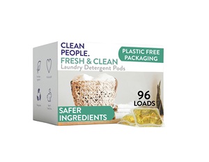 Lessives en dosettes The Clean People, parfum frais, lot de 96 - Product Image 1