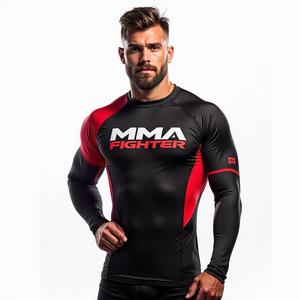 Get MMA Rash Guards Obtenez du matériel d'entraînement Sublimé Get Fit Vêtements de gros pour les sports de combat et l'entraînement Gym Get - Product Image 4