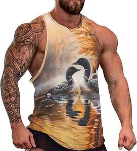 Common Loon Family Men's Tank Top Casual sin mangas Muscle Shirts Gym Vest Ropa deportiva para interiores y exteriores - Product Image 1