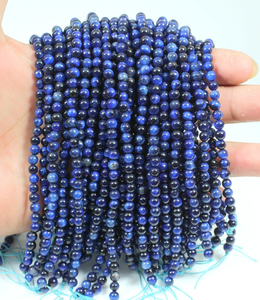 Natural Crystal Necklace Smooth Blue Tiger eye <b>Beads</b> Polished <b>Red</b> Stone Jewelry Loose Strand Wholesaler Gemstone for Healing - Product Image 5