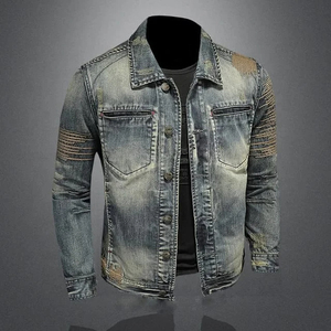 Veste en jean personnalisée avec impression basique pour hommes Veste en jean de cow-boy de couleur unie décontractée pour hommes Veste en jean de printemps pour hommes 2025 Service OEM - Product Image 3