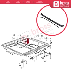 Moldura de Goteo para Techo Solar BSR669 para Serie 3 E36 1990-2000 54128119752 - Product Image 5