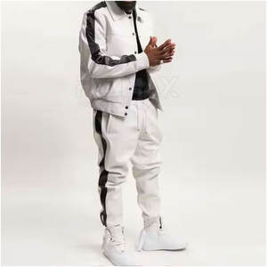 Chándal de Cuero Informal de Moda en Línea para Hombre, Venta Caliente, Chándal de Cuero Personalizado para Hombre en Venta - Product Image 5