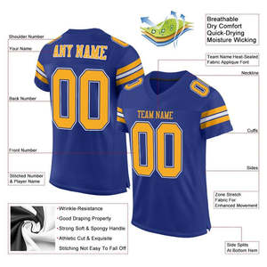 Uniformes de football américain sublimés personnalisés de haute qualité maillots d'équipe personnalisés ensemble complet vêtements de jeu pour les équipes - Product Image 4