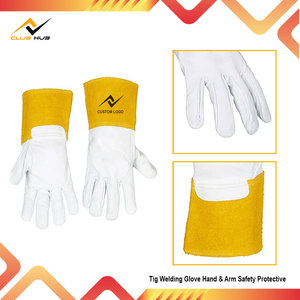 Guantes de soldadura TIG Guantes de soldadura Tig Guantes de soldadura de seguridad para manos y brazos Guantes protectores de cuero Premium - Product Image 3