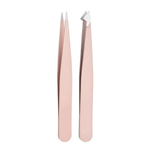 Pinzas para Cejas de Acero Inoxidable Color Oro Rosa con Logotipo Personalizado, Ecológicas, Duraderas, Premium, Planas y Puntiagudas, Kit de Depilación, Pakistán - Product Image 5