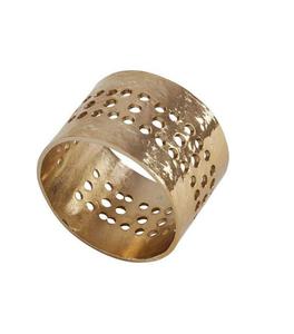 Anneau de serviette en or plaqué de qualité supérieure au design martelé pour mariage, neuf, fait à la main en métal - Product Image 2