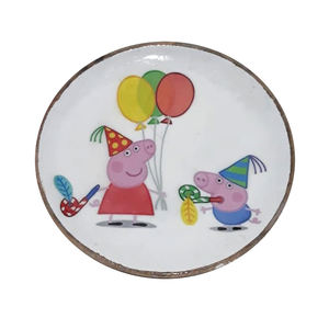 Assiette imprimée en bois personnalisée pour la décoration Assiette de service en bois très exigeante Plateau de serveur de collation Produit décoratif en vente - Product Image 3