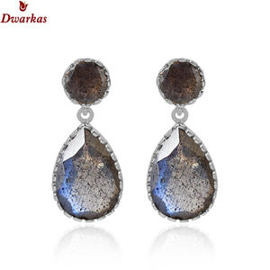 ต่างหูแบบห้อยอัญมณีลาบราดอไรต์สีเงินสเตอร์ลิง925สำหรับผู้หญิงเครื่องประดับแฟชั่นใหม่ของขวัญที่สมบูรณ์แบบจากผู้ผลิต - Product Image 1