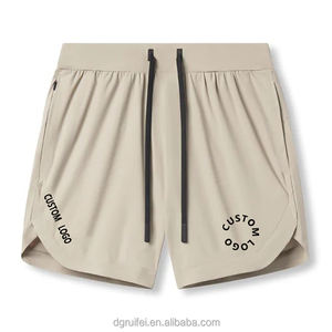 Pantalones cortos deportivos de baloncesto de corte dividido para gimnasio de calle alta para hombre con impresión personalizada, cintura de malla de secado rápido, cordón sólido 7 entrepierna - Product Image 1