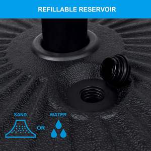 Con supporto in acciaio riempita d'acqua per giardino rotondo con giardino per <span class=keywords><strong>prato</strong></span> pesante Patio esterno mercato giardino basamento ombrello - Product Image 4