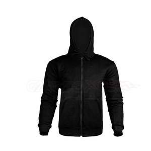 Sweat à capuche de sport coupe-vent en coton % fabriqué sur mesure pour moto avec poches kangourou unisexe, homologation CE, protection - Product Image 5