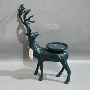 Modern Home Decor Aluminum Metal Candle Holders Reindeer Pillar Stand Tea Light for Wedding <b>Christmas</b> Metal <b>Lantern</b> Votive Jar - Product Image 3