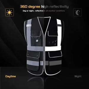 Gilet de sécurité d'hiver en toile durable pour hommes, vêtements de travail réfléchissants respirants pour les conducteurs de construction, le travail d'entretien assure la sécurité - Product Image 6