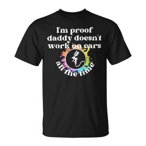 Camiseta promocional: Soy prueba de que papá no siempre trabaja en coches - Product Image 1