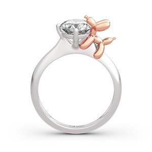 Bague de mode Jeulia Hug Me en argent sterling à coupe ronde avec motif chien ballon - Product Image 1