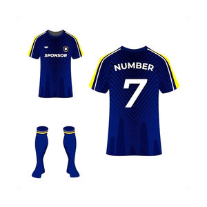 Conjuntos de Uniformes de Fútbol para Hombres Adultos, Camiseta y Pantalones Cortos de Entrenamiento Personalizados, Impresión Digital, Ropa Deportiva de Poliéster Transpirable para Equipos - Product Image 3