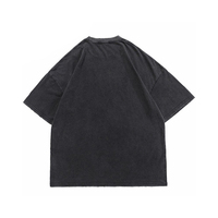 T-shirt surdimensionné pour hommes 100% coton à manches courtes délavé à l'acide avec conception d'épaule tombante imprimée de logo personnalisé