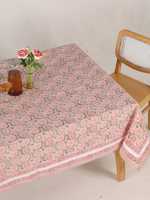 Nappe imprimée de bloc floral de luxe couverture de Table en coton faite à la main élégante Table à manger lin Boho décor à la maison cadeau de mariage