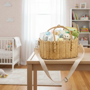 Panier en rotin pour articles de bébé, panier de rangement fait main, vente en gros, écologique, fabriqué au Vietnam - Product Image 5