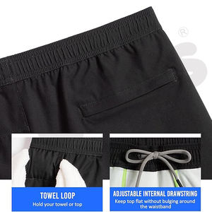 Shorts de jogging de sport pour homme en spandex/polyester, taille élastique, séchage rapide, respirant - Product Image 3