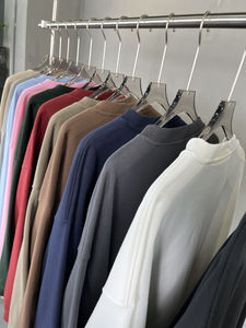 Pull-over pour homme 100% coton, de haute qualité, avec logo personnalisé imprimé, couleur unie, col rond, tricoté, écologique, surdimensionné, automne, vente en gros - Product Image 6