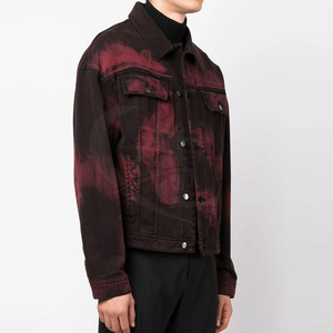 Best Price Men Jeans Jacket <b>Tie</b> Dye Printing Men Jeans Jacket Comfortable Jeans Jacket For Sale - Product Image 2