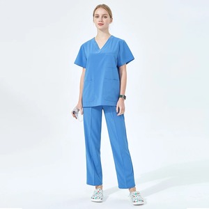 Vente en gros d'uniformes hospitaliers Gommage médical Blouses médicales Infirmière à la mode Manches longues Costume de travail Uniforme chirurgical Femmes - Product Image 5