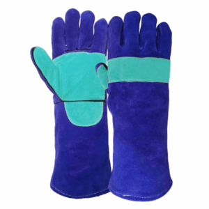 Gants de soudage robustes à double paume fendue en cuir de vachette haute performance Gants de protection personnelle résistants à l'abrasion - Product Image 4