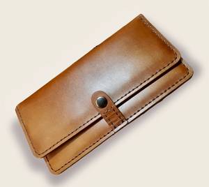 2025 Luxury Vintage Business Bifold <b>Wallet</b> Genuine Leather Long Anti-theft Slim Purse Logo Pattern Open Cash <b>Budget</b> LWM-0075 - Product Image 1