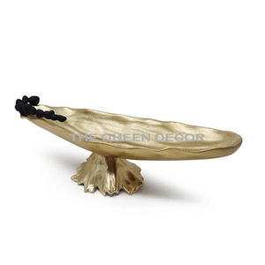 ชามตกแต่งแบบอักษรสไตล์อูรดูเคลือบทองเงาทำจากโลหะสแตนเลสที่สง่างามล่าสุด - Product Image 4