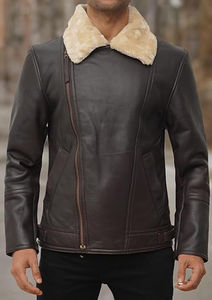 Veste bomber en peau de mouton et toile respirante pour femme, style High Street, hiver 2026, personnalisable, imprimée, imperméable - Product Image 3